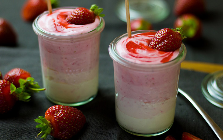 Panna Cotta mit Erdbeeren